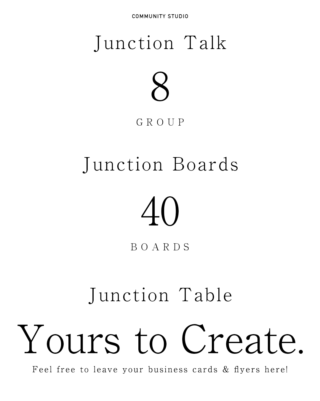 Junction Talk & Boards & Table